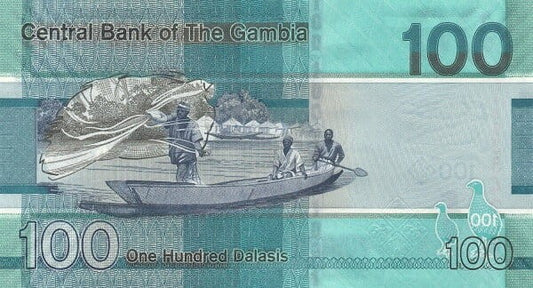 Gambia 100 Dalasi Koronnik szary 2023 P-41c