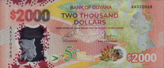 Gujana 2000 $ Niepodległość 2022 P-42