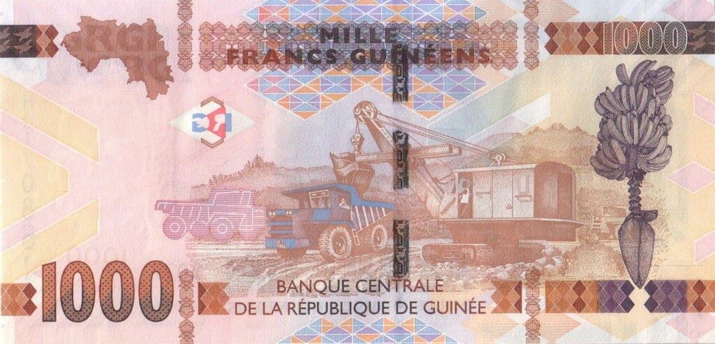 Gwinea 1000 franków Koparki 2022 P-48d