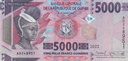 Gwinea 5000 franków Kukurydza 2022 P-49d