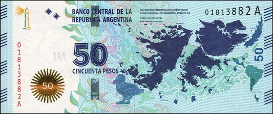 Argentyna 50 peso Gauczo/ Malwiny 2015 P-362