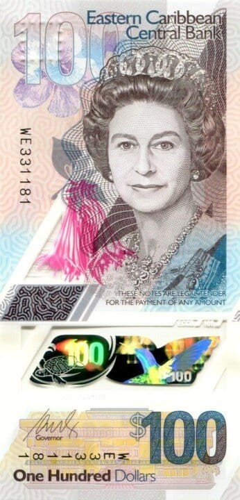 Karaiby wschodnie 100$ Sir A. Lewis 2019 P-60