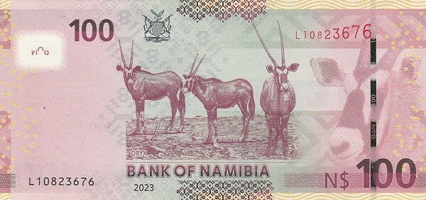 Namibia 100 dolarów Oryx 2023 P-14c