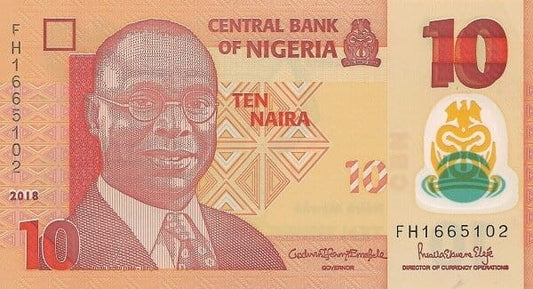 Nigeria 10 naira Kobiety z misami 2018  P-39i