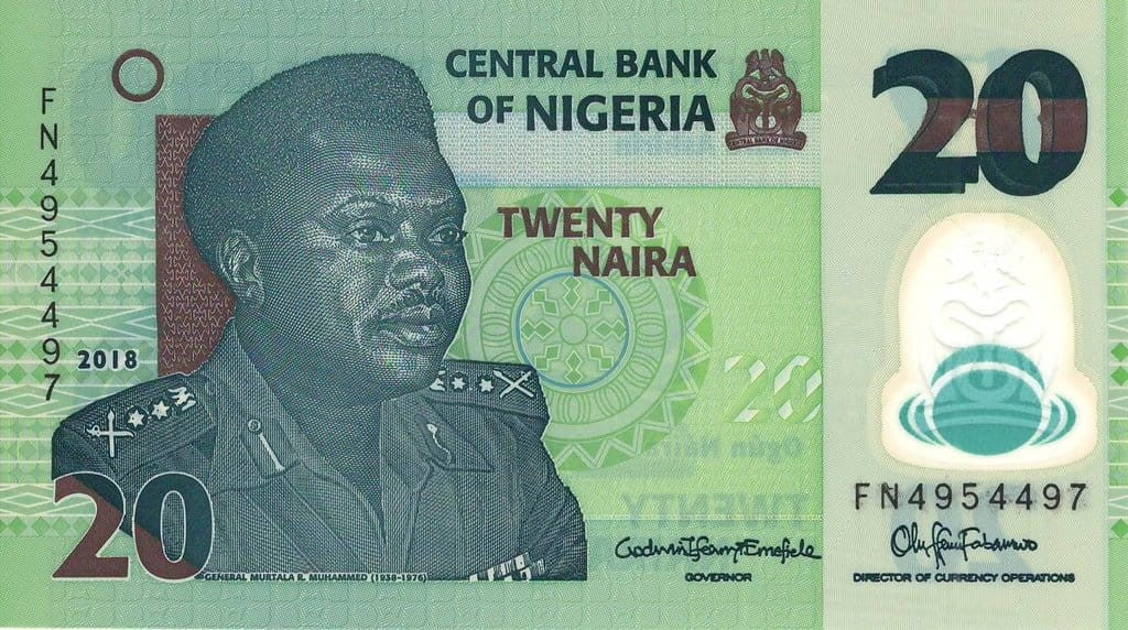 Nigeria 20 naira Garncarstwo 2018 P-34n