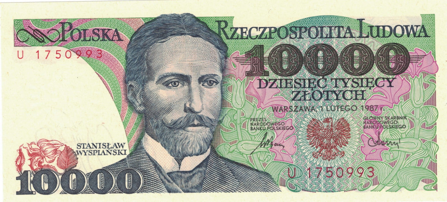 PRL 10 000 zł Stanisław Wyspiański 1987 P-151a U