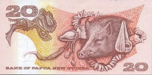 Papua Nowa Gwinea 20 Kina Dzik 1998 P-10c