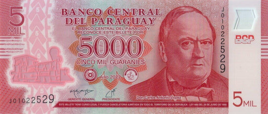 Paragwaj 5000 guarani Pałac 2022 P-234d