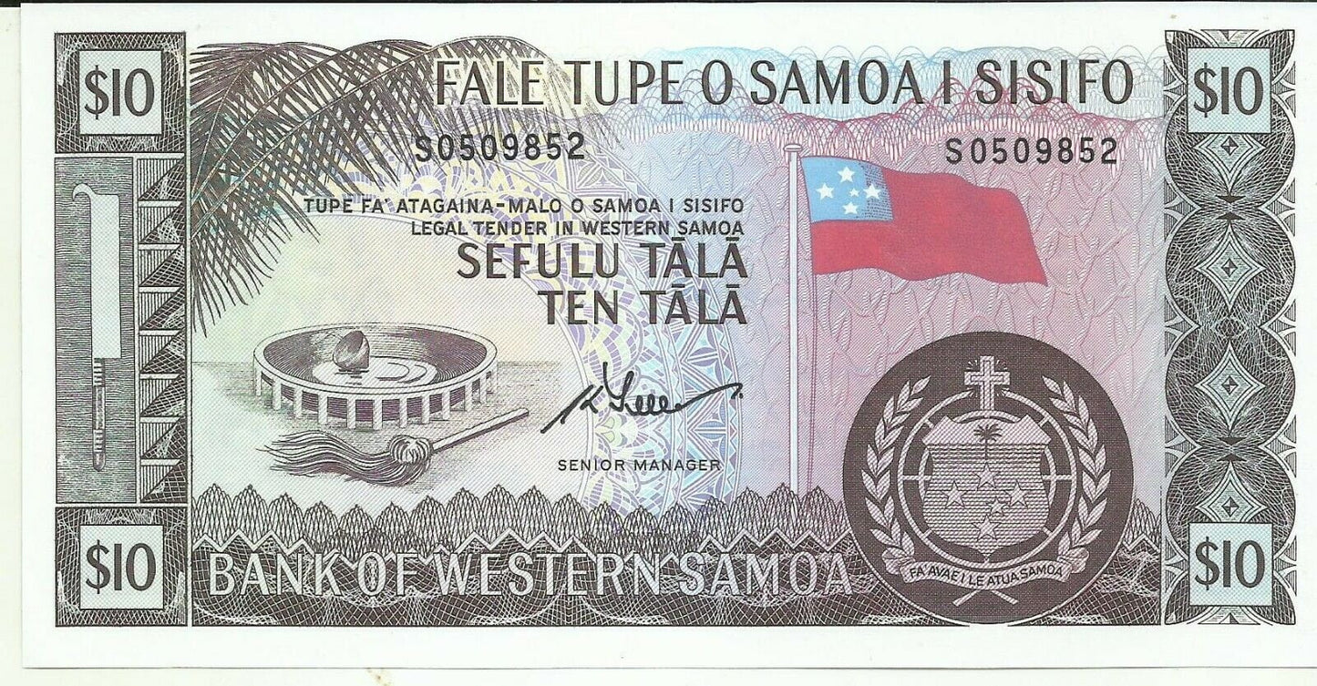 Samoa Zachodnie 10 tala Bananowce 1967 P-18a S