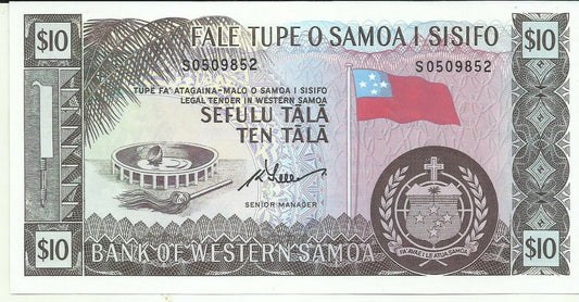 Samoa Zachodnie 10 tala Bananowce 1967 P-18a S