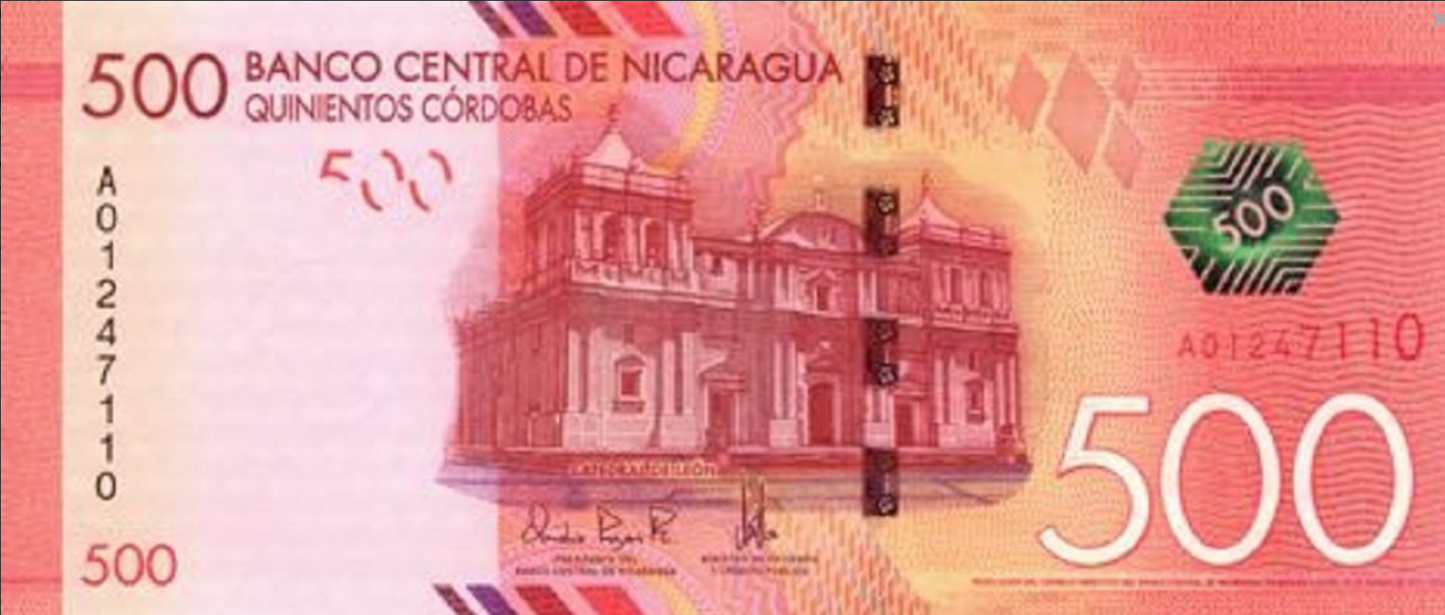 Nikaragua 500 kordob Wulkan Momomotombo 2014 P-214