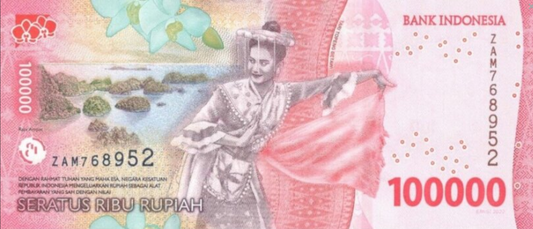 Indonezja 100000 rupii Hatta/Storczyk  2022 P-168