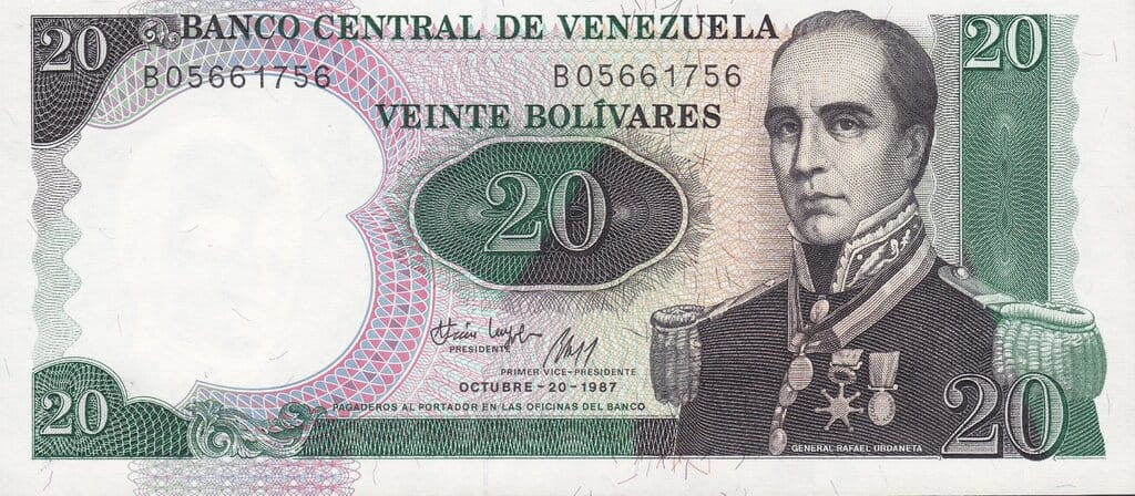 Wenezuela 20 Boliwarów Bitwa pod Maracaibo 1987 P-71