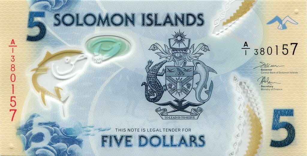 Wyspy Salomona 5 dolarów Połów 2019 P-38a